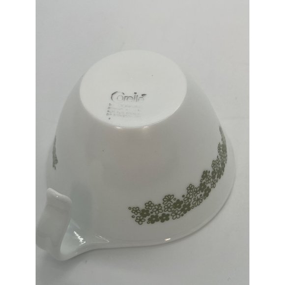 Vtg. Corelle White and Green Spring Blossom Tea Cup w/Hook Handle 6 oz. - Picture 3 of 3